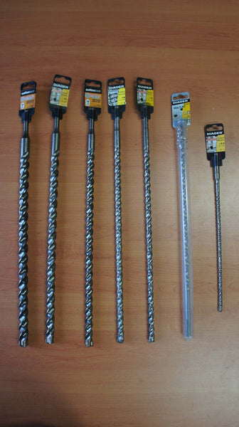 7 x SDS Plus Concrete Rotary Drill Bits Long Quality Made Diager by Sutton
