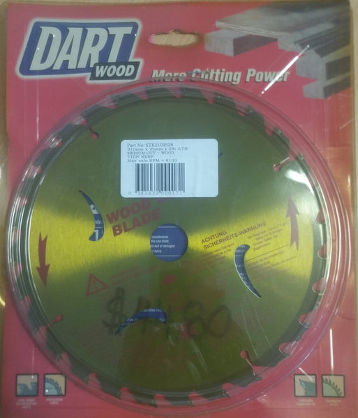 2 x Saw Blades Tungsten Carbide Tipped 210mm x 25mm - 28 tooth