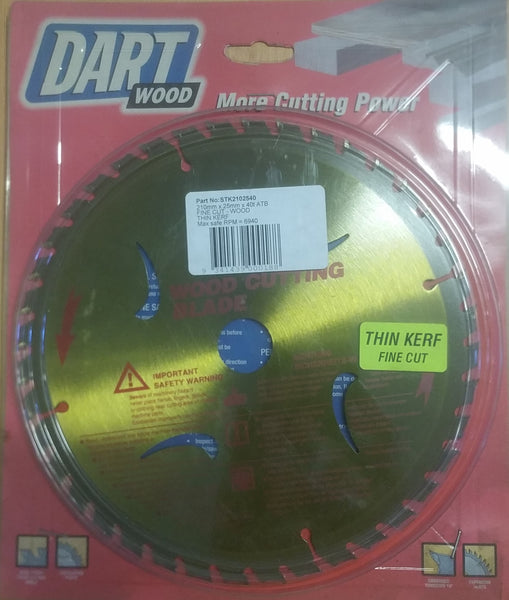 2 x Saw Blades Tungsten Carbide Tipped 210mm x 25mm - 40 tooth