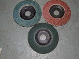 INOX FLAP DISCS ASSORTED GRITS 10 PIECES 115MM X 22.23MM