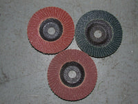 INOX FLAP DISCS ASSORTED GRITS 14 PIECES 100MM X 16MM