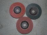 INOX FLAP DISCS ASSORTED GRITS 14 PIECES 100MM X 16MM