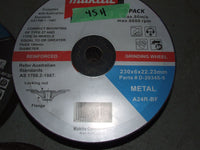 MAKITA GRINDING WHEELS 230 X 6MM PACK OF 5