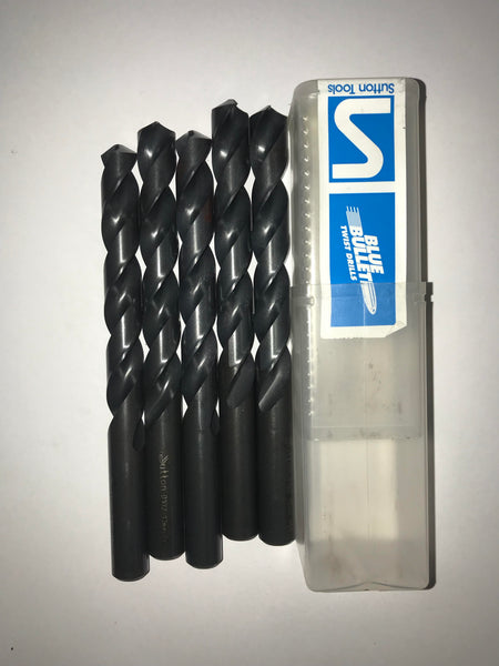 Sutton D102 Blue Bullet Jobber Drill Bits 12.5mm 5pcs HSS WEB THINED
