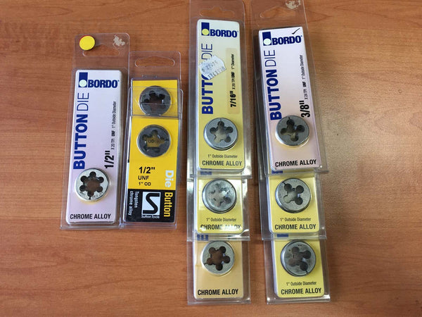 SET OF BORDO CHROME ALLOY BUTTON DIE (14 PC)