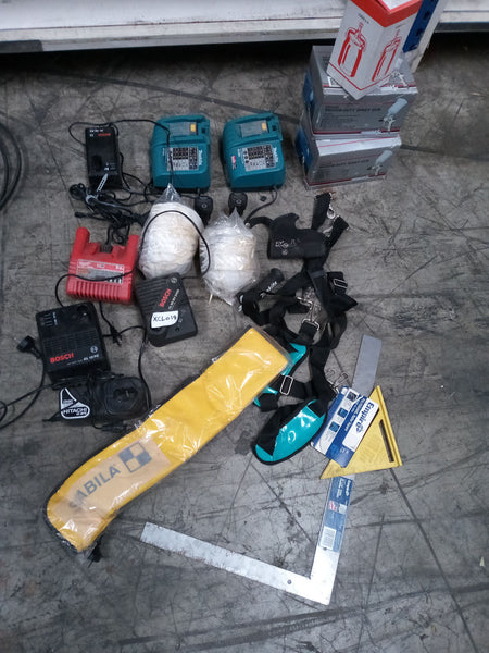 Qty battery chargers 110volt and Spray guns