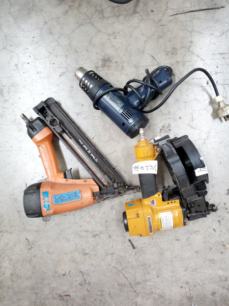 Bostitch Coil nailer, Jetstream bradder and a  heat gun
