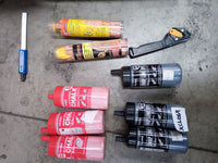 Tig torch, marking chalk and pencils