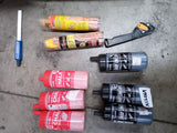 Tig torch, marking chalk and pencils
