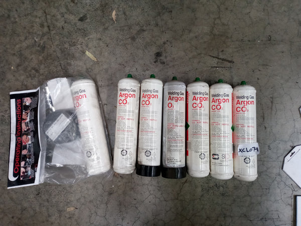 Quantity of disposable Argon CO2 bottles