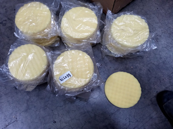Polishing sponges Yellow stick on qty of approx 93 pieces