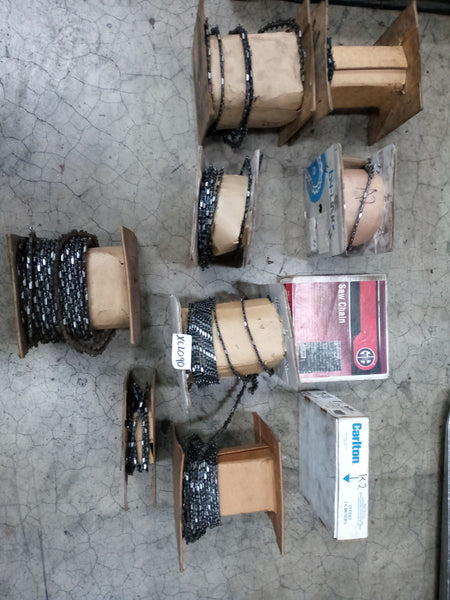 Chainsaw chain rolls various sizes approx 7 rolls