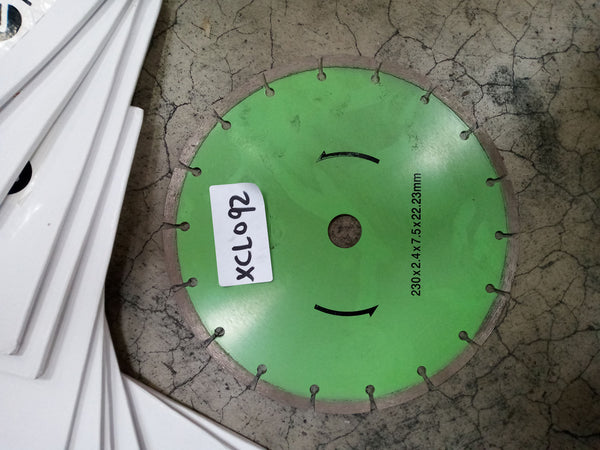 Diamond cutting wheels 230mm x 22.23mm bore (7/8") suit standard grinders Qty of 10