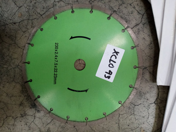 Diamond cutting wheels 230mm x 22.23mm bore (7/8") suit standard grinders Qty of 10
