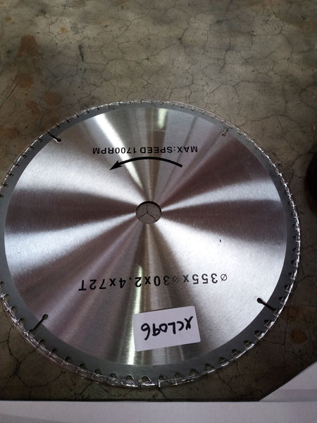Saw Blades 355 mm x 30mm x 72T TCT qty of 10