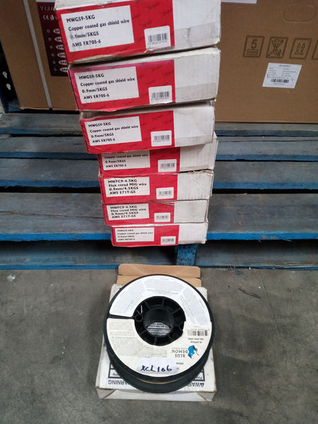 Mig Wire steel and flux cored, 5kg rolls 0.9mm qty 8 Rolls