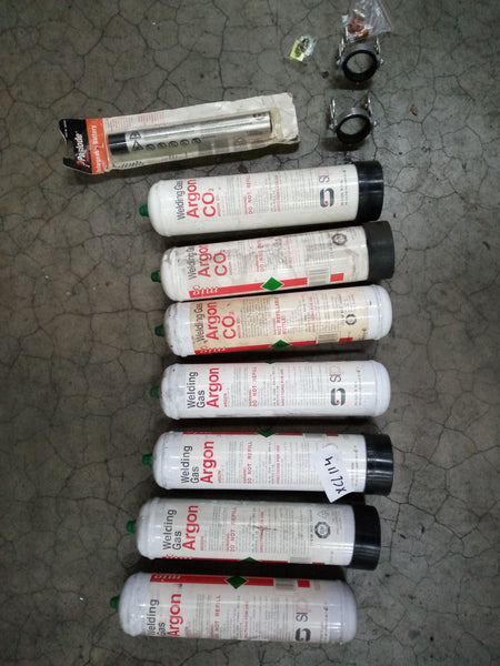 Quantity of disposable Argon CO2 bottles