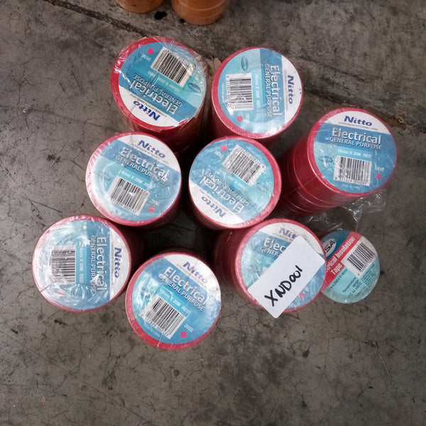 Nitto Electrical Tape Red 18mmx20M Lot of 85
