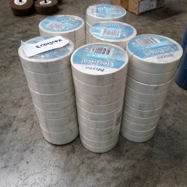 Nitto Electrical Tape White 18mmx20M Lot of 60