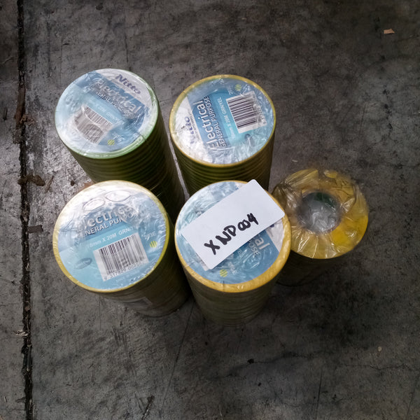Nitto Electrical Tape Yellow 18mmx20M Lot of 47