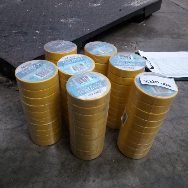 Nitto Electrical Tape Yellow 18mmx20M Lot of 70