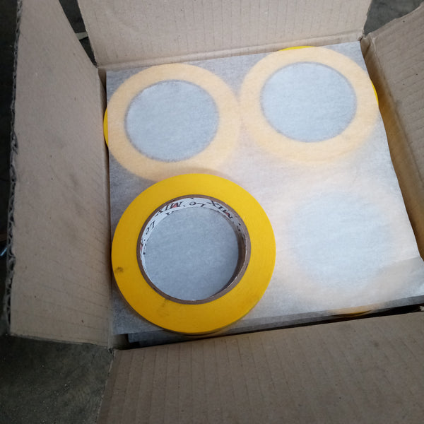 Premium Masking Tape 18mm x 50m Yellow Lot of 48