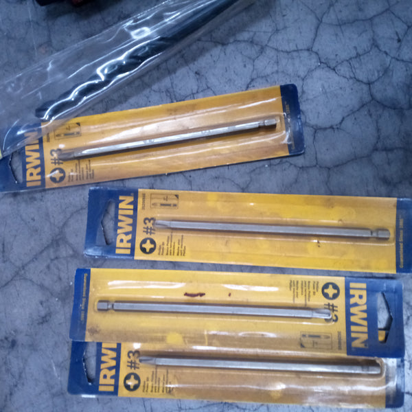 7 Phillips Long Drill bits & 1 Long Series Drill