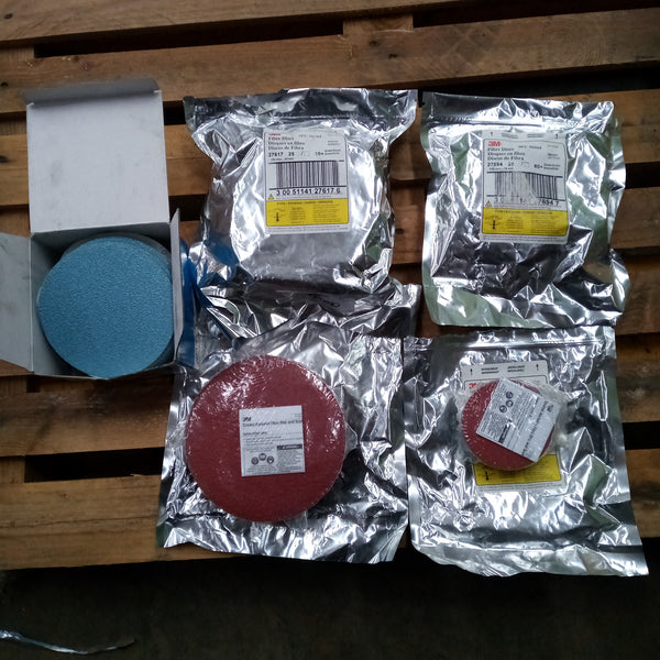 3M Fibre Discs 150mm (50pcs) & 180mm x 22 (50cs) & 100mm x 16 (50 pcs)