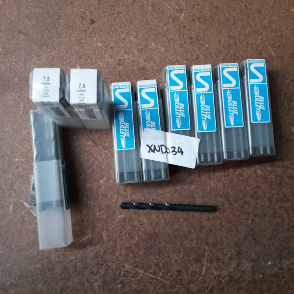 Sutton 7.5mm Jobber Drill Bits Lot of 90