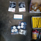 Pencils, air tool oil, markers, soft face replacements, brushes and assorted items
