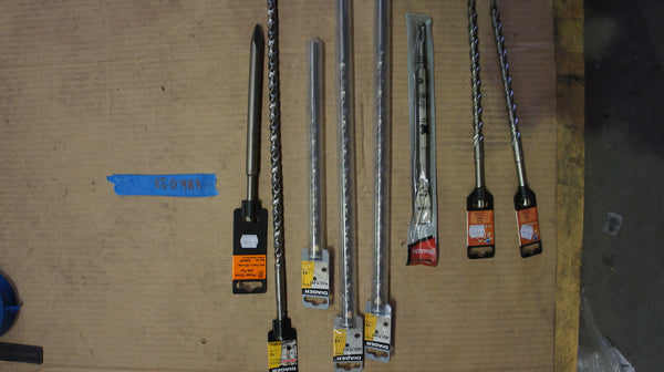 Lot of 8 Masonry Drill Bits (Diager,Alpha,Makita)