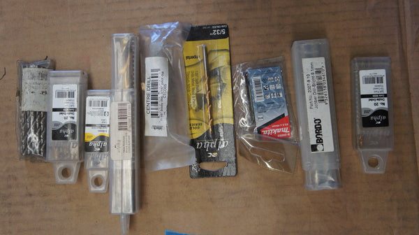 Lot of 9 Drill Bits
