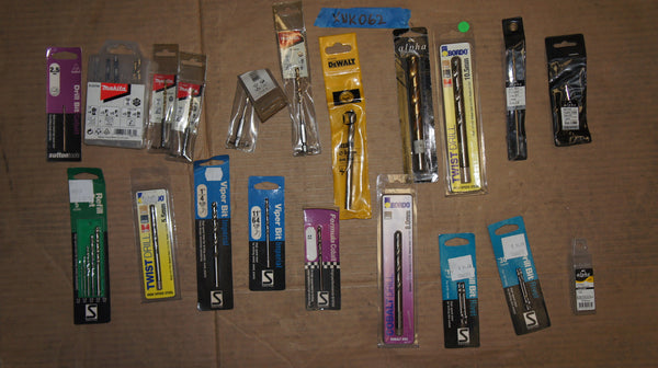 Lot of 21 Drill Bits For Wood,Metal,Plastic