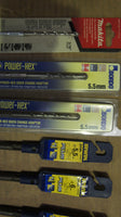 Lot of 9 Drill Bits For Wood,Metal,Plastic 5.5mm-6.5mm