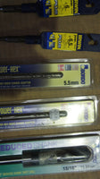 Lot of 9 Drill Bits For Wood,Metal,Plastic 5.5mm-6.5mm