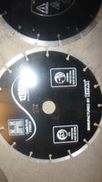 Lot of 3 Diamond blades 230 mm and 2 Circular Saw Blades 180mm/160mm