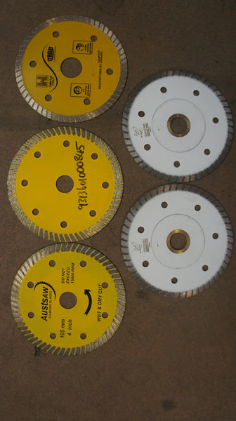 Lot of 5 Diamond Blades 105mm (Crozier, Austsaw)