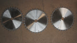 Lot of 3 DeWALT 250mm Circular Saw Blades
