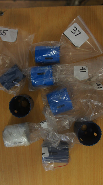 LOT OF 8 HOLESAW COBALT BI-METAL ASSORTED SIZES 35-48mm