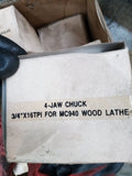 WOOD LATHE CENTRE CHUCK 4 JAW 3/4"X16TPI NEW QTY OF 5