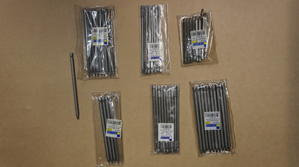 Lot of 52 Bordo 100mm/ 150mm Square Recess 1/4" Power Bits #1/ #2
